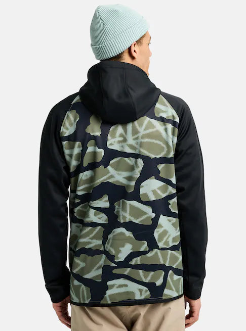 Burton Men's Crown Weatherproof Fleece Pullover Graffiti Camo/True Black 2202417EWO