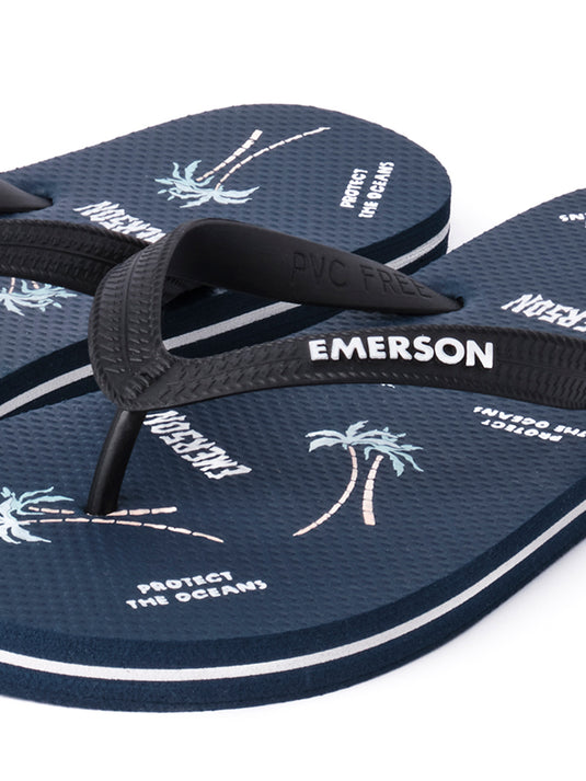 Emerson Men's Tahiti Flip Flops D.Navy Blue/Black 221.EM95.13-Pr283-D-Navy-Blue-Black