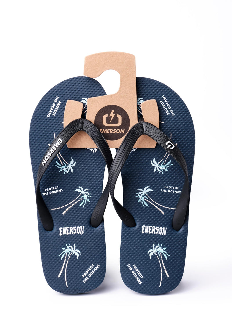 Load image into Gallery viewer, Emerson Men's Tahiti Flip Flops D.Navy Blue/Black 221.EM95.13-Pr283-D-Navy-Blue-Black
