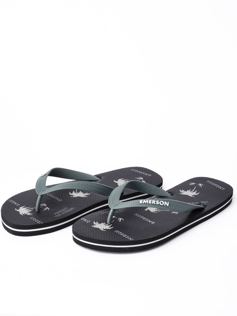 Load image into Gallery viewer, Emerson Men's Tahiti Flip Flops Black/Army Green 221.EM95.13-Pr299-Black-Army-Green
