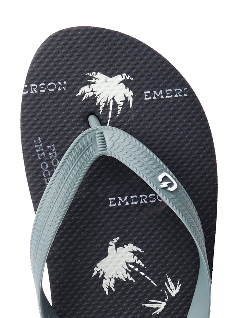 Load image into Gallery viewer, Emerson Men's Tahiti Flip Flops Black/Army Green 221.EM95.13-Pr299-Black-Army-Green
