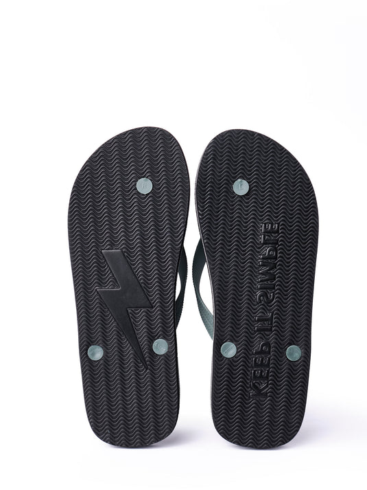 Emerson Men's Tahiti Flip Flops Black/Army Green 221.EM95.13-Pr299-Black-Army-Green