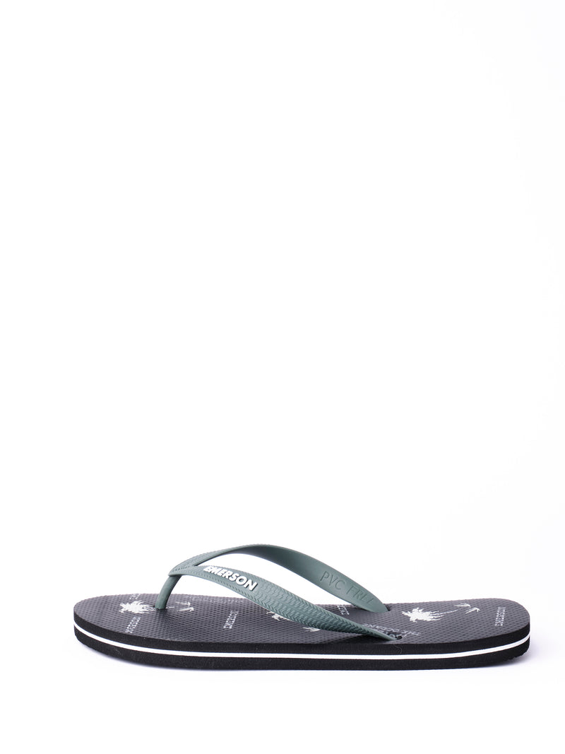Load image into Gallery viewer, Emerson Men's Tahiti Flip Flops Black/Army Green 221.EM95.13-Pr299-Black-Army-Green
