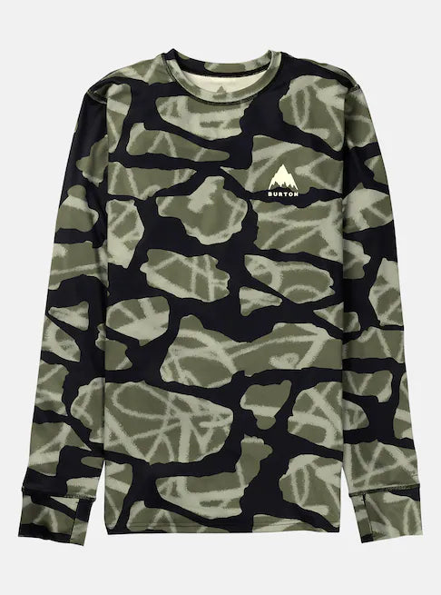 Burton Men's Lightweight X Base Layer Crewneck Graffiti Camo 2217610E3U