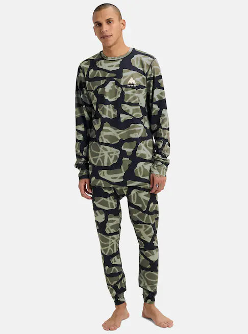 Burton Men's Lightweight X Base Layer Crewneck Graffiti Camo 2217610E3U