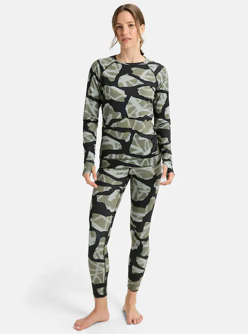 Burton Women's Lightweight X Base Layer Crewneck Graffiti Camo 2217716E3U