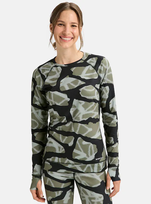 Burton Women's Lightweight X Base Layer Crewneck Graffiti Camo 2217716E3U