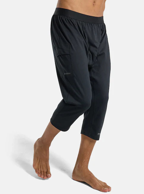 Load image into Gallery viewer, Burton Men's Midweight X Base Layer Three-Quarter Boot Pants True Black 2219610400
