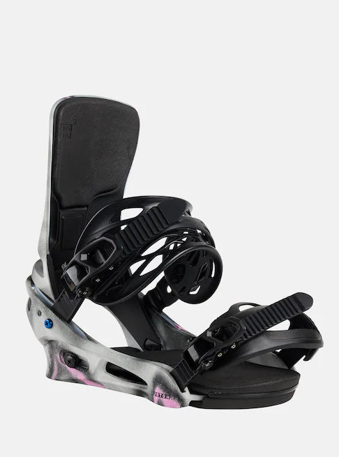 Load image into Gallery viewer, Burton Men&#39;s Cartel X Re:Flex Snowboard Bindings Gray/Pink 22230004022
