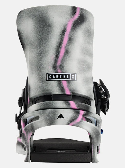 Load image into Gallery viewer, Burton Men&#39;s Cartel X Re:Flex Snowboard Bindings Gray/Pink 22230004022
