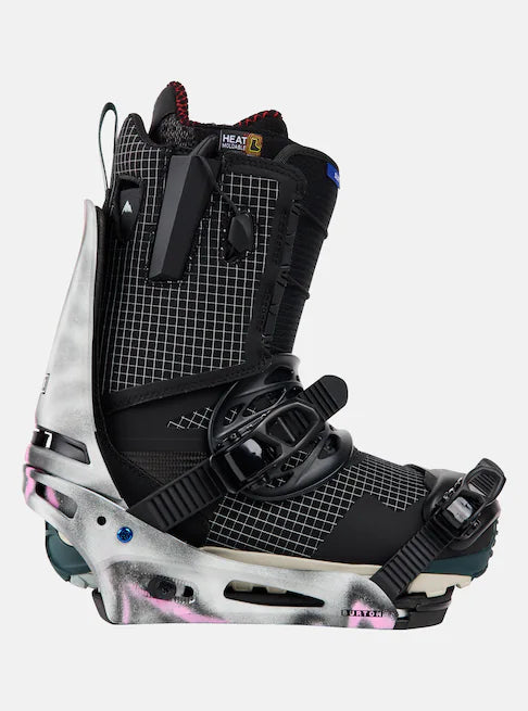 Burton Men's Cartel X Re:Flex Snowboard Bindings Gray/Pink 22230004022