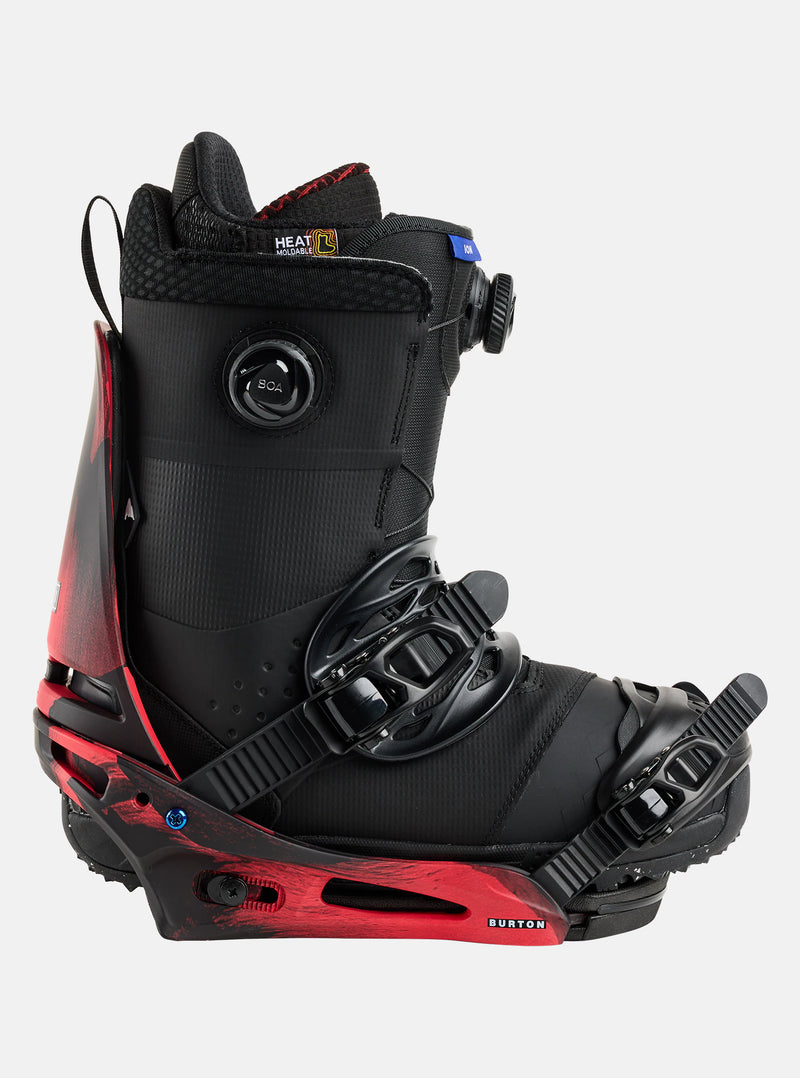 Load image into Gallery viewer, Burton Men&#39;s Cartel X Re:Flex Snowboard Bindings Black/Red 2223010I60
