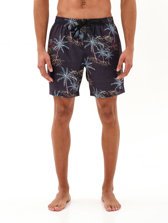 Emerson Men's Printed Volleyball Swimsuit 43 cm Off Black 231.EM504.31-Pr351-Off-Black