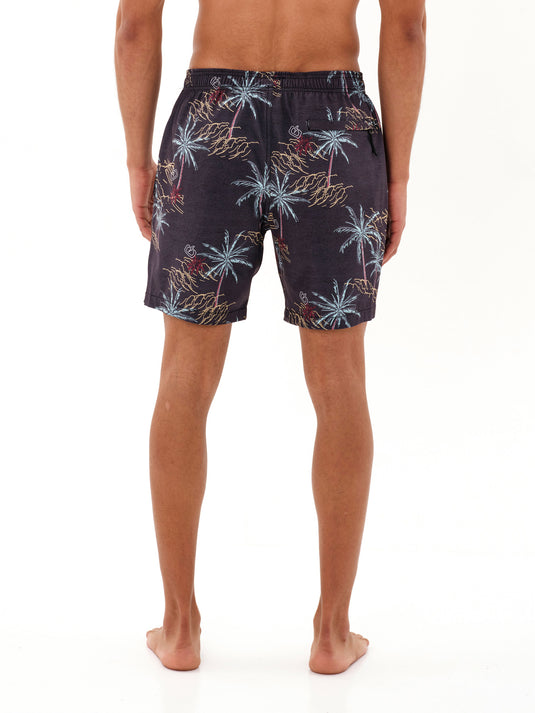Emerson Men's Printed Volleyball Swimsuit 43 cm Off Black 231.EM504.31-Pr351-Off-Black