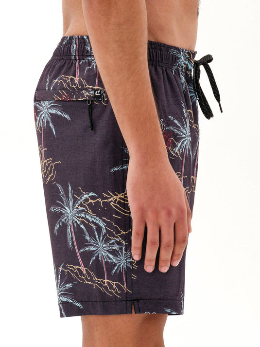 Emerson Men's Printed Volleyball Swimsuit 43 cm Off Black 231.EM504.31-Pr351-Off-Black