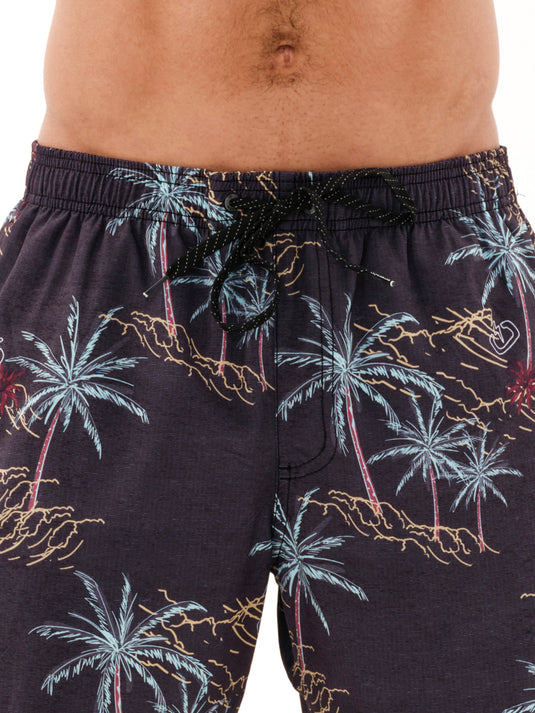 Emerson Men's Printed Volleyball Swimsuit 43 cm Off Black 231.EM504.31-Pr351-Off-Black