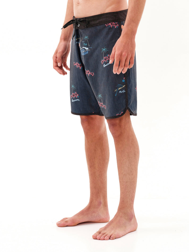 Load image into Gallery viewer, Emerson Men's Tropical Scallop Boardshorts 49 cm Navy Blue 231.EM525.25-Pr360-Navy-Blue
