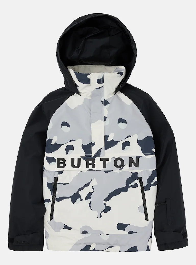 Load image into Gallery viewer, Burton Frostner 2L Anorak Jacket True Black / Stout White Cookie Camo 23360101002
