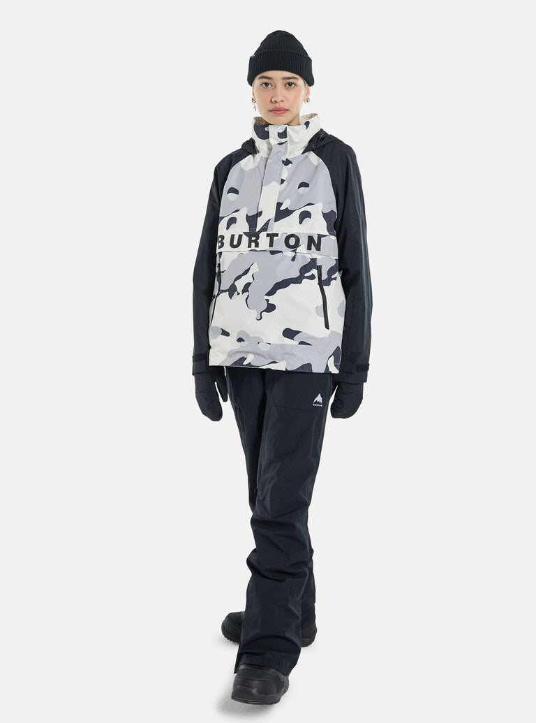Load image into Gallery viewer, Burton Frostner 2L Anorak Jacket True Black / Stout White Cookie Camo 23360101002
