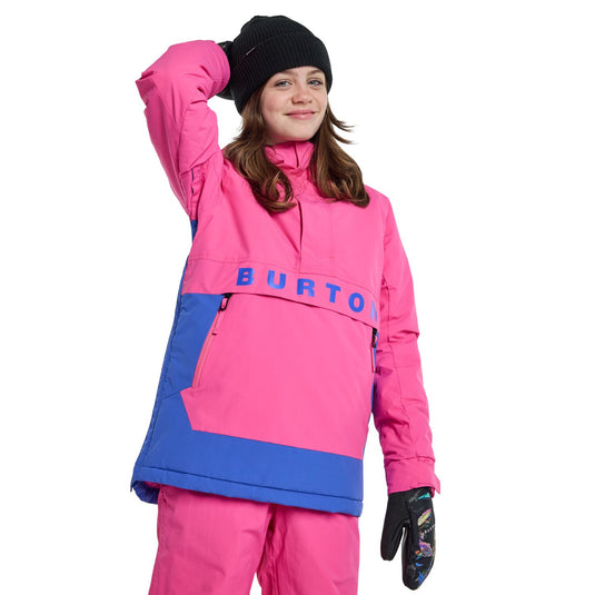 Burton Kids' Frostner 2L Anorak Jacket Fuchsia Fusion / Amparo Blue