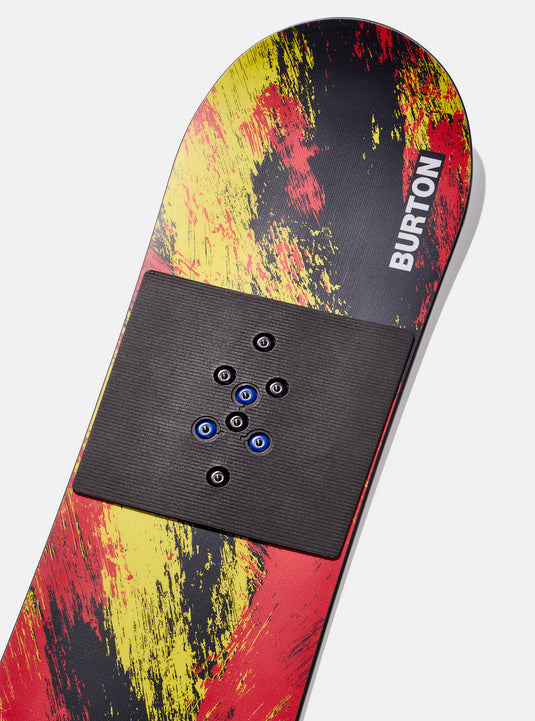 Burton Kids' Grom Flat Top 110 Snowboard Ketchup/Mustard 23599100961110