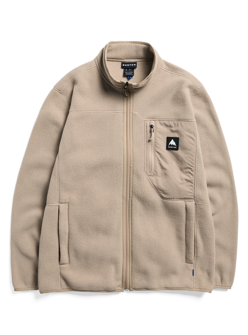 Load image into Gallery viewer, Burton Men's Cinder Full-Zip Fleece Summit Taupe 23837101200
