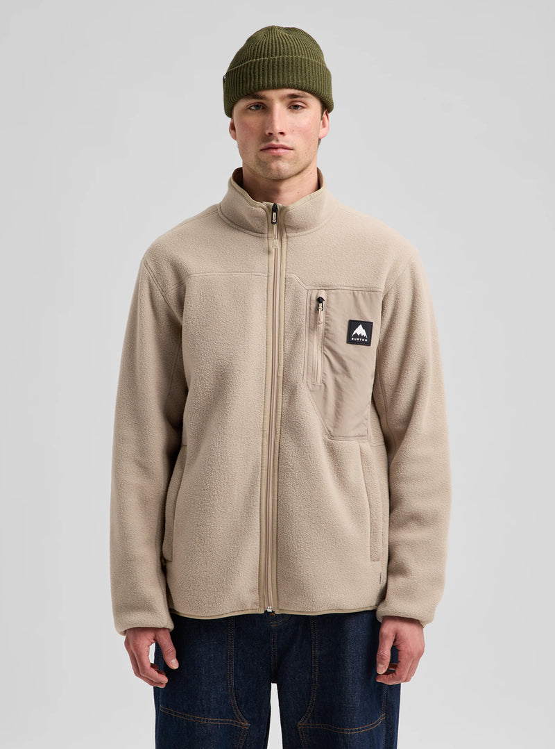 Load image into Gallery viewer, Burton Men's Cinder Full-Zip Fleece Summit Taupe 23837101200

