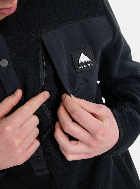 Load image into Gallery viewer, Burton Men&#39;s Cinder Fleece Pullover True Black 2383810000
