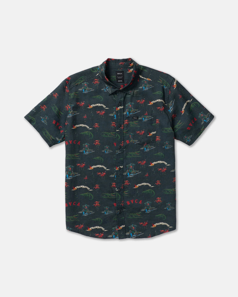 Load image into Gallery viewer, RVCA Men's Reception Short Sleeve Shirt Multi 23A041609-MUL
