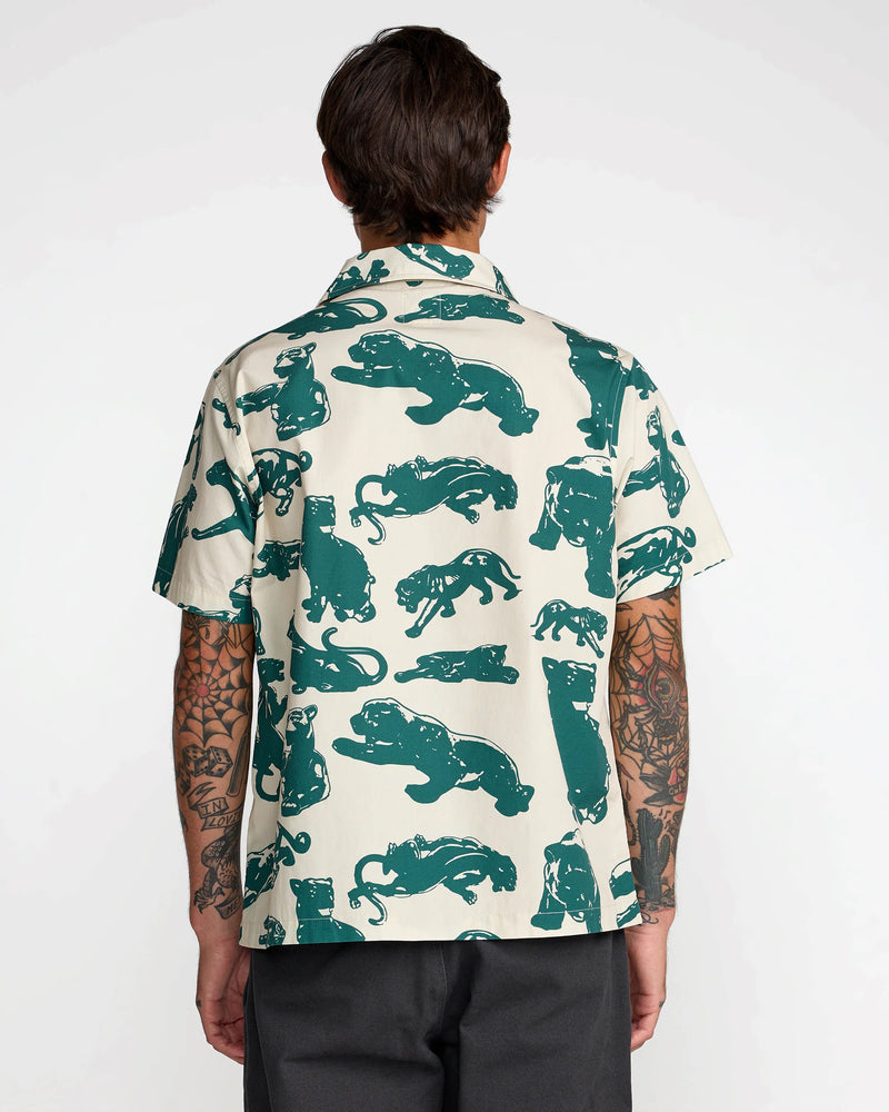 Load image into Gallery viewer, RVCA Men's TJP All Over Short Sleeve Shirt Ceramic 23A041611-CER
