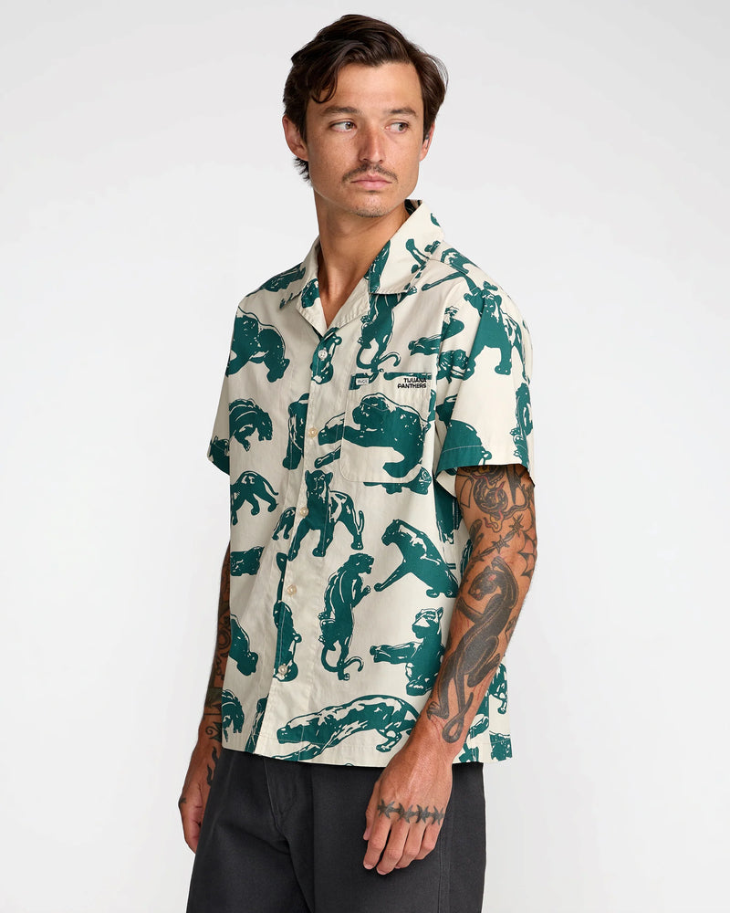 Load image into Gallery viewer, RVCA Men's TJP All Over Short Sleeve Shirt Ceramic 23A041611-CER
