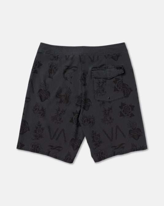 RVCA Men's Kaleb Boardshorts Black 23A252600-BLK