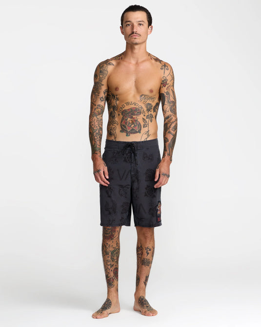 RVCA Men's Kaleb Boardshorts Black 23A252600-BLK