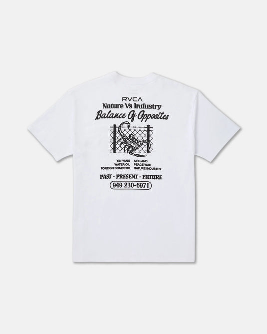 RVCA Men's Security Code T-Shirt White EVYZT00336-WHT