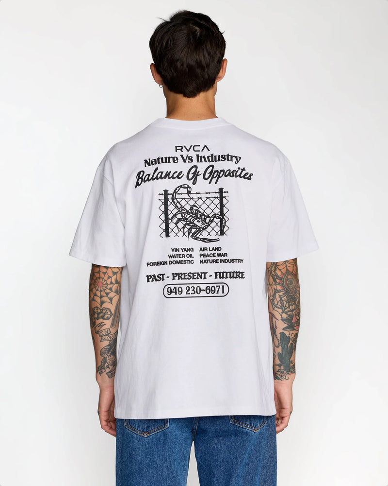 Load image into Gallery viewer, RVCA Men's Security Code T-Shirt White EVYZT00336-WHT
