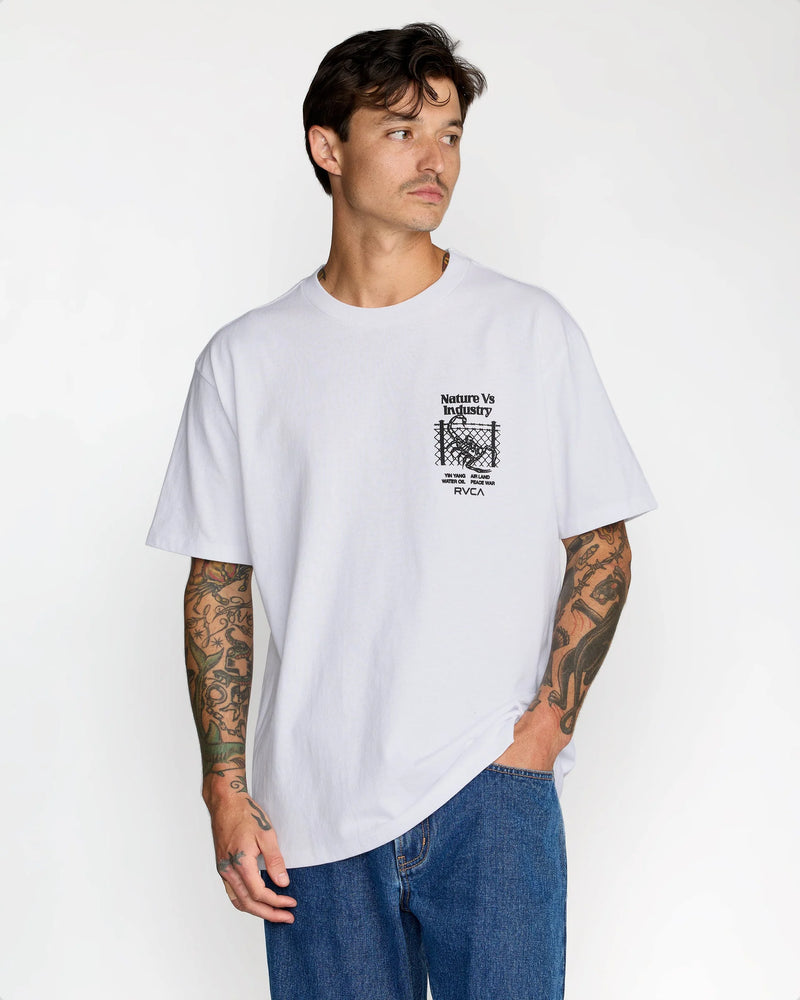 Load image into Gallery viewer, RVCA Men's Security Code T-Shirt White EVYZT00336-WHT
