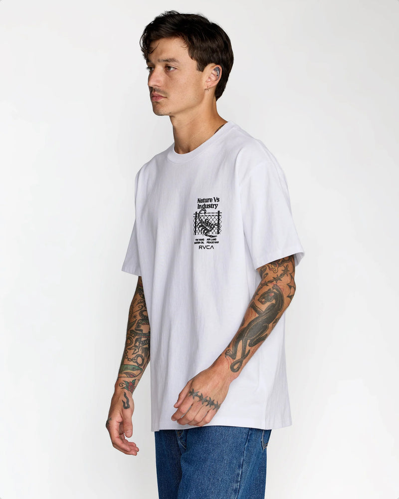 Load image into Gallery viewer, RVCA Men's Security Code T-Shirt White EVYZT00336-WHT
