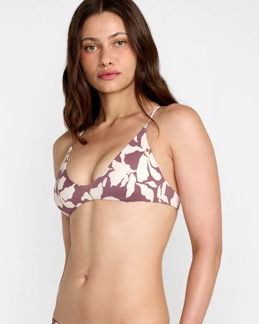 RVCA Women's Something Else Crossback Bikini Top Terra Brown 23O141603-TBR