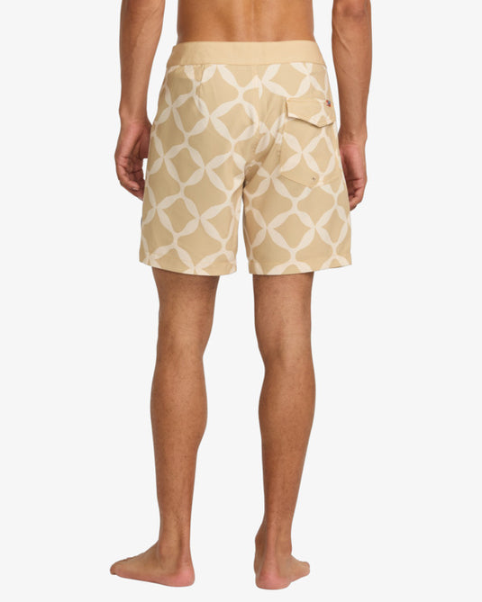 RVCA Men's LA Ornament Board Shorts Ochre 23A081510_OCR