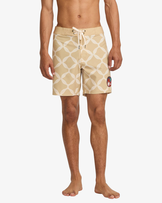 RVCA Men's LA Ornament Board Shorts Ochre 23A081510_OCR