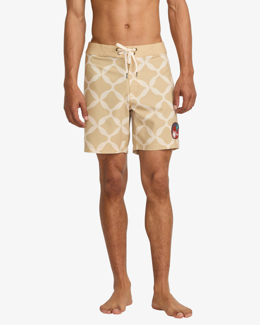 RVCA Men's LA Ornament Board Shorts Ochre 23A081510_OCR
