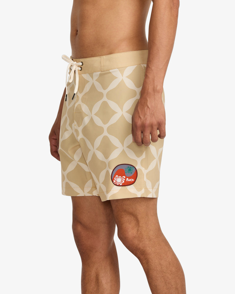Load image into Gallery viewer, RVCA Men&#39;s LA Ornament Board Shorts Ochre 23A081510_OCR
