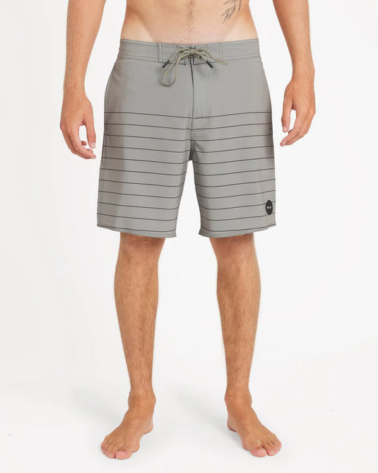 RVCA Men's Steady Stripe Boardshorts Aloe 23A081603-ALO