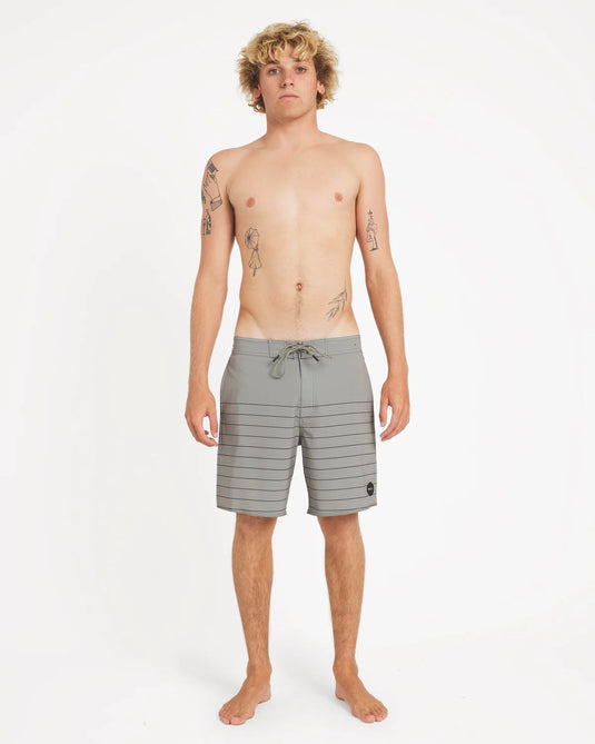 RVCA Men's Steady Stripe Boardshorts Aloe 23A081603-ALO