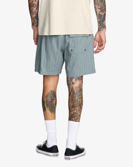 RVCA Men's Sands 17'' Elastic Waist Walkshorts Lead 23A101511-LED