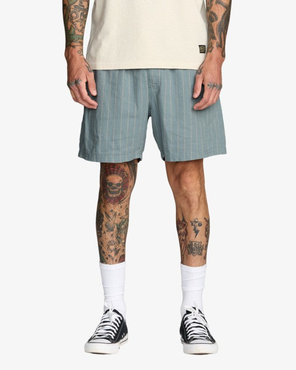 Load image into Gallery viewer, RVCA Men's Sands 17'' Elastic Waist Walkshorts Lead 23A101511-LED
