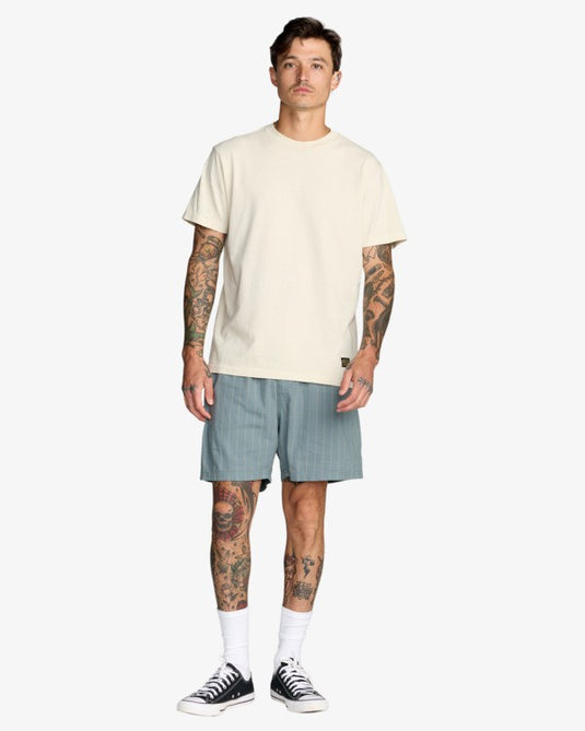 RVCA Men's Sands 17'' Elastic Waist Walkshorts Lead 23A101511-LED