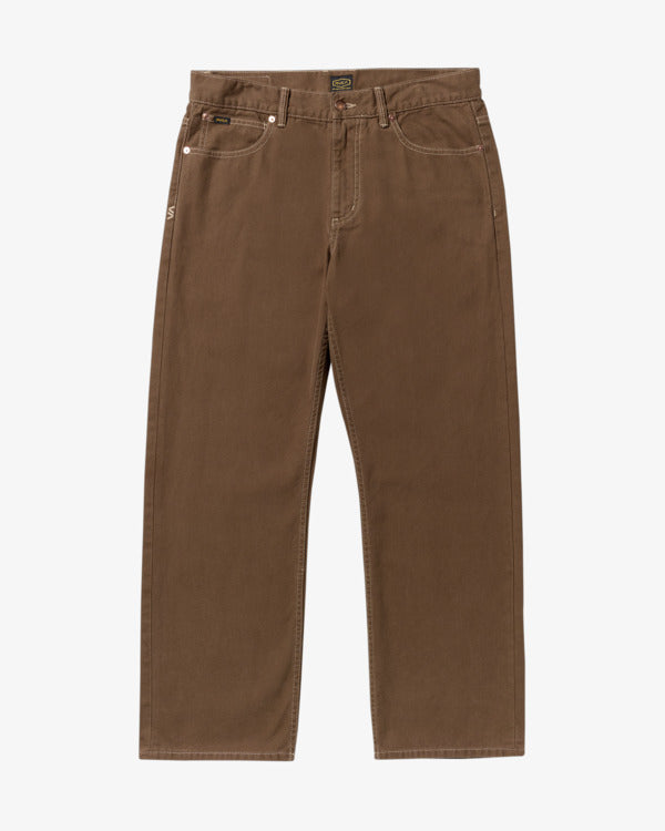 Load image into Gallery viewer, RVCA Men&#39;s Dayshift 5 Pocket Canvas Pants Bombay Brown 23A113502-BWN
