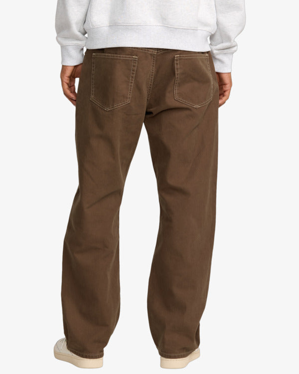 Load image into Gallery viewer, RVCA Men&#39;s Dayshift 5 Pocket Canvas Pants Bombay Brown 23A113502-BWN
