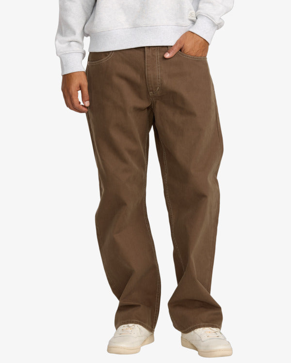Load image into Gallery viewer, RVCA Men&#39;s Dayshift 5 Pocket Canvas Pants Bombay Brown 23A113502-BWN
